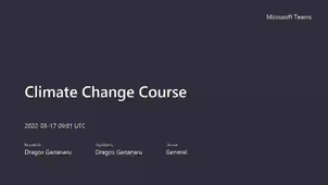 Climate Change - Course 12